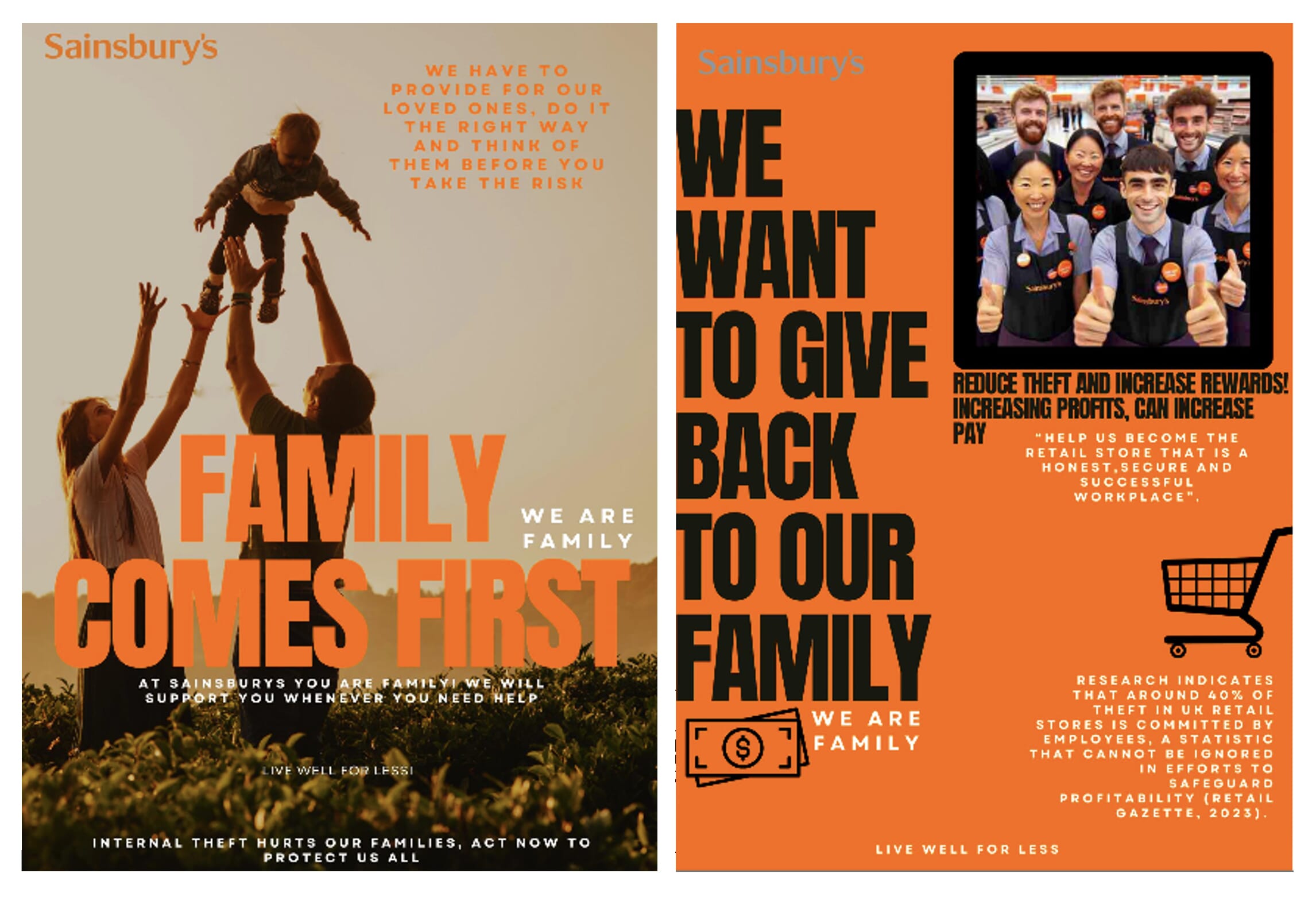 Sainsbury’s: ‘Family Comes First’ posters